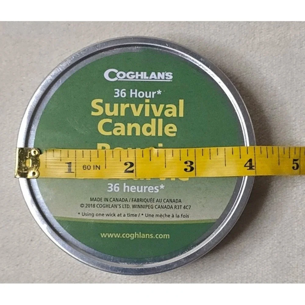 Coghlan's Survival Candle with‎ 3 Wicks Burns 36 Hours Includes Matches
